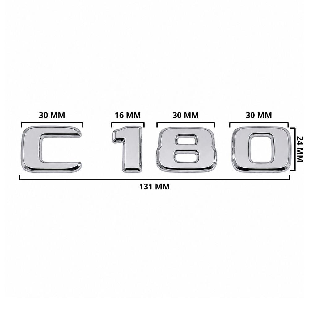 Emblema C160 color cromado para la parte trasera de Mercedes Benz Clase C C180