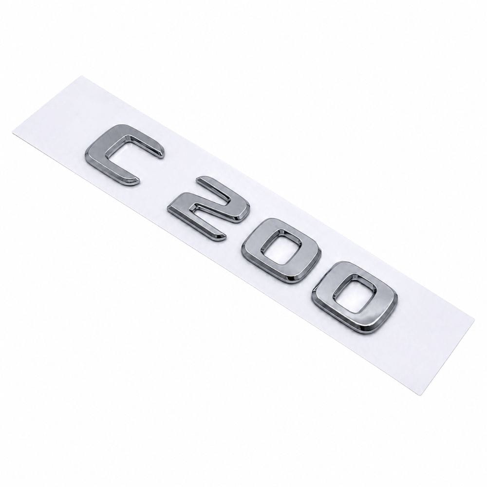 Emblema C200 color cromado para la parte trasera de Mercedes Benz Clase C C200