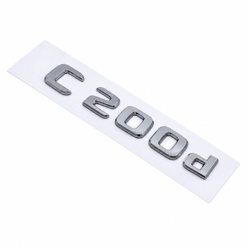 Emblema C200d color cromado para la parte trasera de Mercedes Benz Clase C C200d