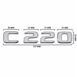 Emblema C220 color cromado para la parte trasera de Mercedes Benz Clase C C220