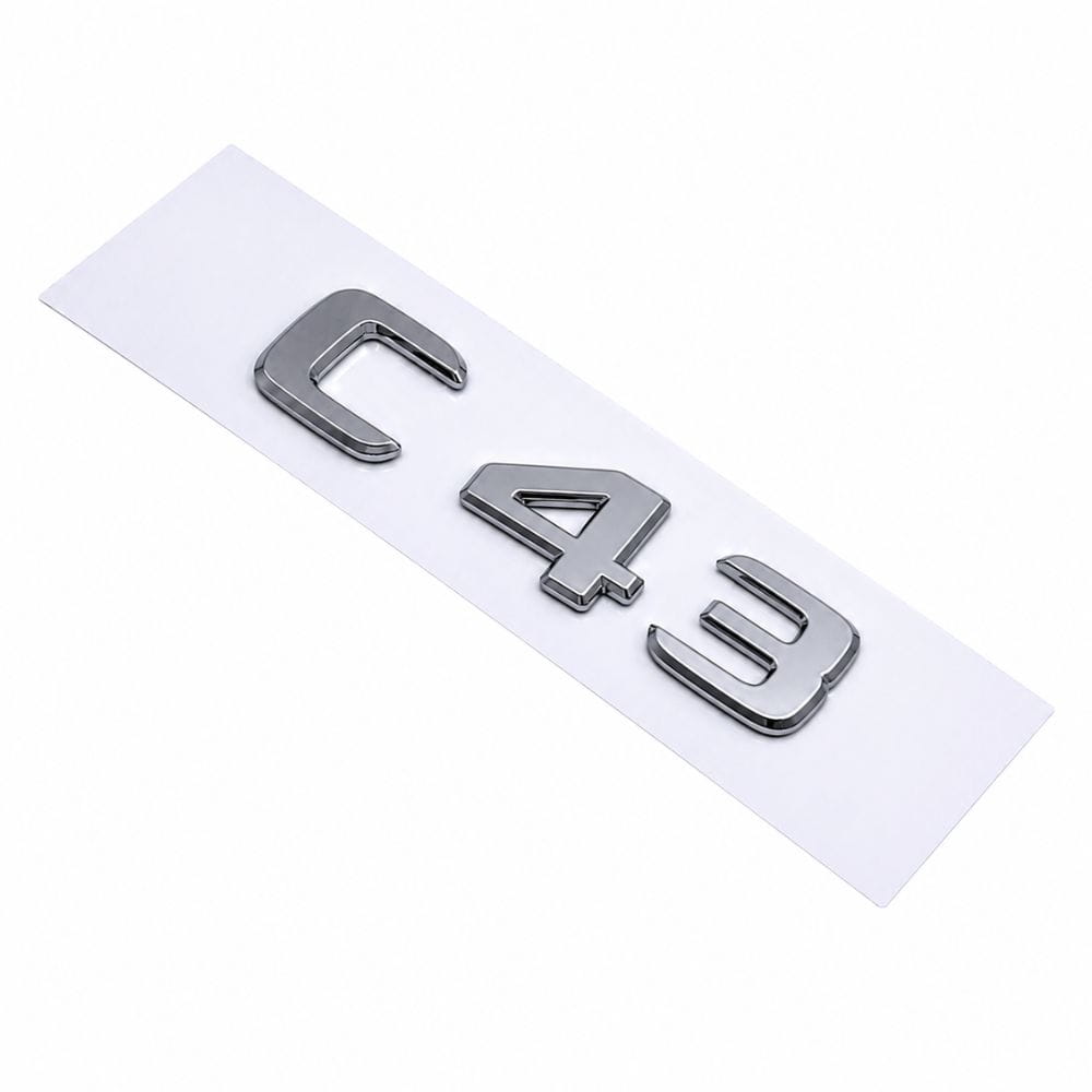 Emblema C43 color cromado para la parte trasera de Mercedes Benz Clase C C43 AMG