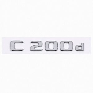 Emblema C200d color cromado para la parte trasera de Mercedes Benz Clase C C200d