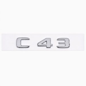 Emblema C43 color cromado para la parte trasera de Mercedes Benz Clase C C43 AMG