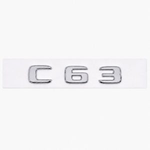Emblema C63 color cromado para la parte trasera de Mercedes Benz Clase C C63 AMG