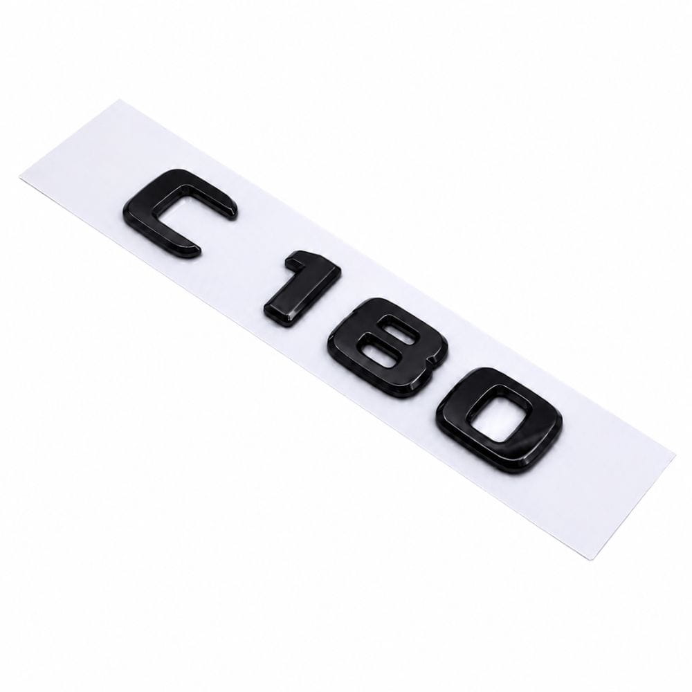 Emblema C180 color negro brillo para la parte trasera de Mercedes Benz Clase C C160