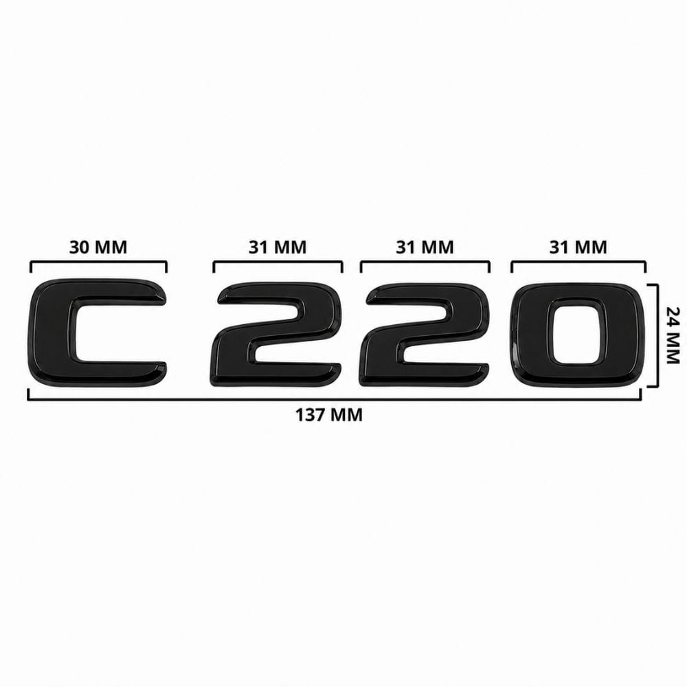 Emblema C220 color negro para la parte trasera de Mercedes Benz Clase C C220