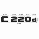 Emblema C220d color negro para la parte trasera de Mercedes Benz Clase C C220d