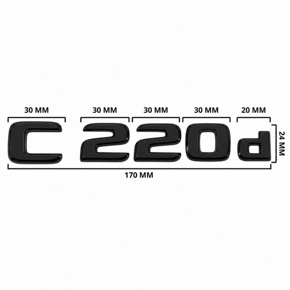 Emblema C220d color negro para la parte trasera de Mercedes Benz Clase C C220d