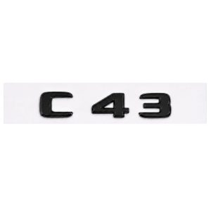 Emblema C43 color negro para la parte trasera de Mercedes Benz Clase C C43 AMG