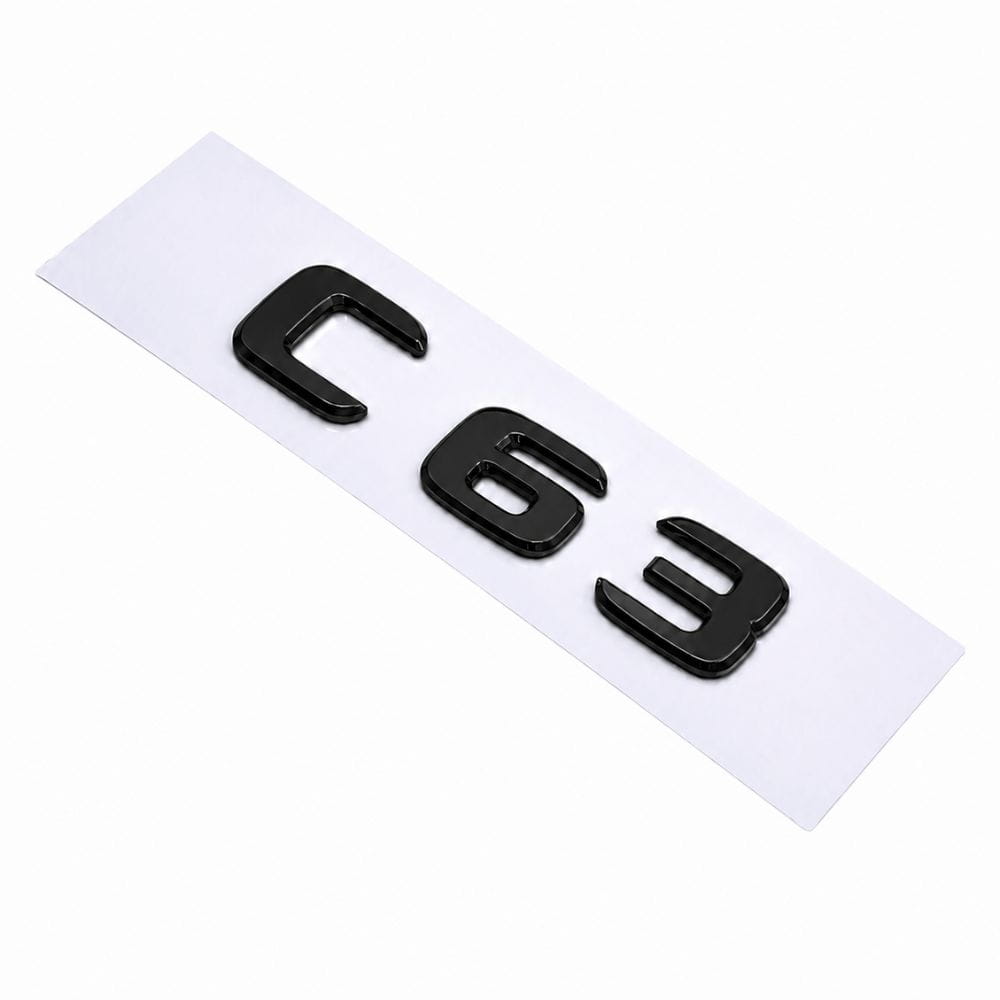 Emblema C63 color negro para la parte trasera de Mercedes Benz Clase C C63 AMG