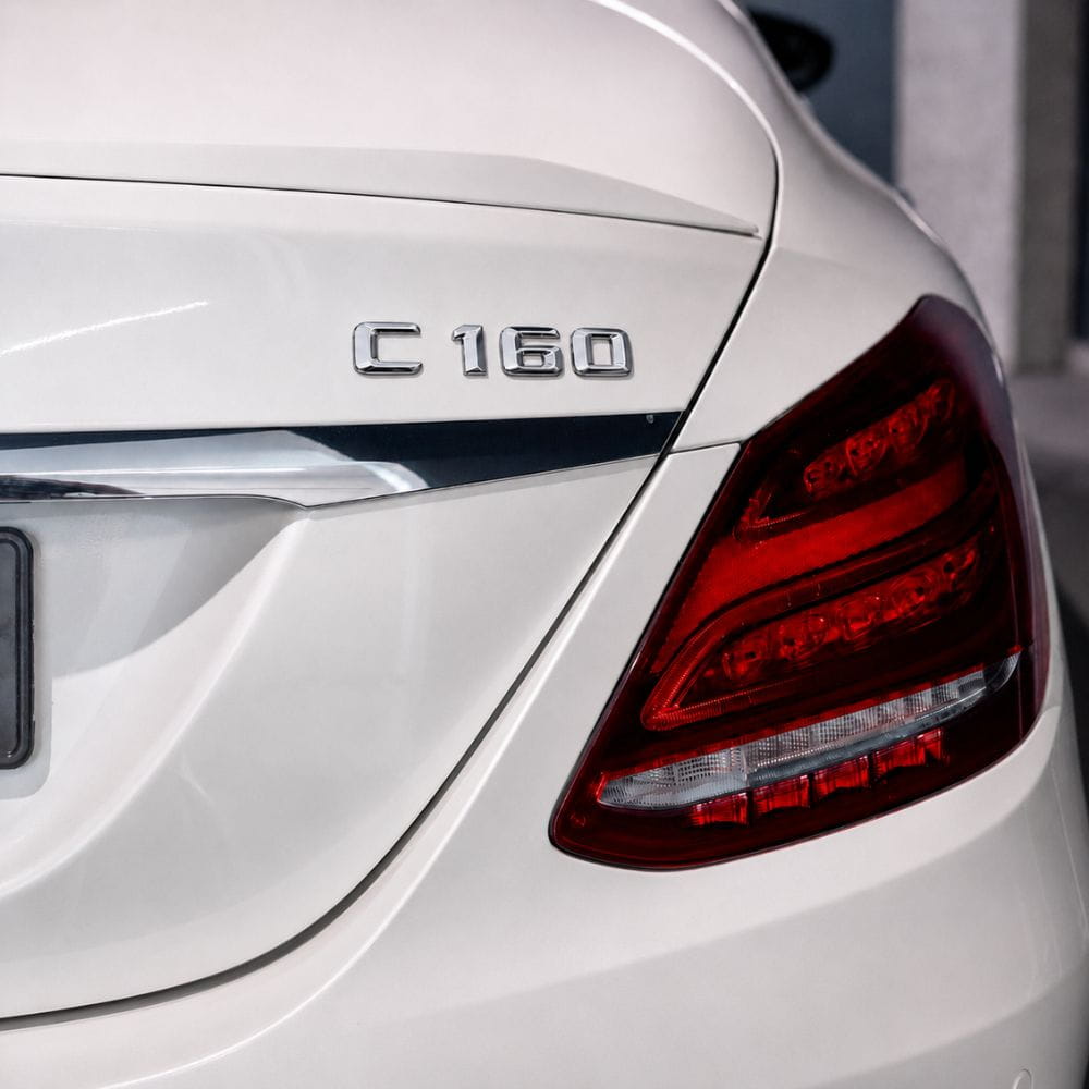 Emblema C160 color cromado para la parte trasera de Mercedes Benz Clase C C160