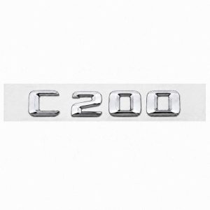 Emblema C200 color cromado para la parte trasera de Mercedes Benz Clase C C200