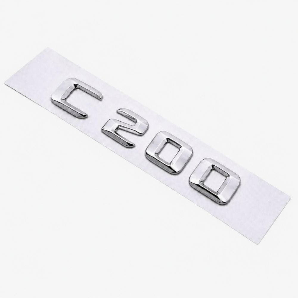 Emblema C200 color cromado para la parte trasera de Mercedes Benz Clase C C200