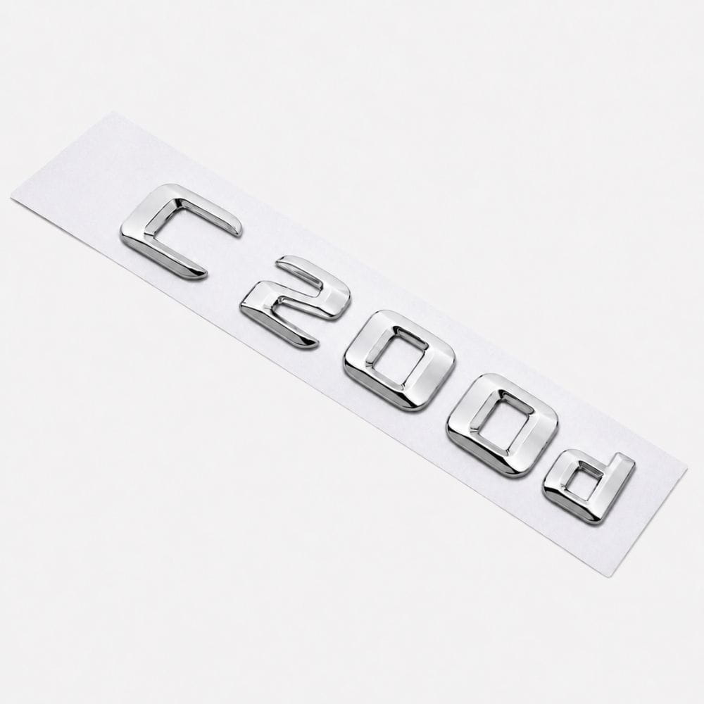 Emblema C200d color cromado para la parte trasera de Mercedes Benz Clase C C200d