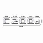 Emblema C200d color cromado para la parte trasera de Mercedes Benz Clase C C200d