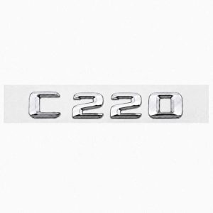 Emblema C220 color cromado para la parte trasera de Mercedes Benz Clase C C220