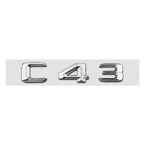 Emblema C43 color cromado para la parte trasera de Mercedes Benz Clase C C43 AMG