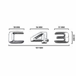 Emblema C43 color cromado para la parte trasera de Mercedes Benz Clase C C43 AMG