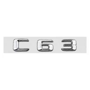 Emblema C63 color cromado para la parte trasera de Mercedes Benz Clase C C63 AMG