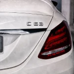Emblema C63 color cromado para la parte trasera de Mercedes Benz Clase C C63 AMG