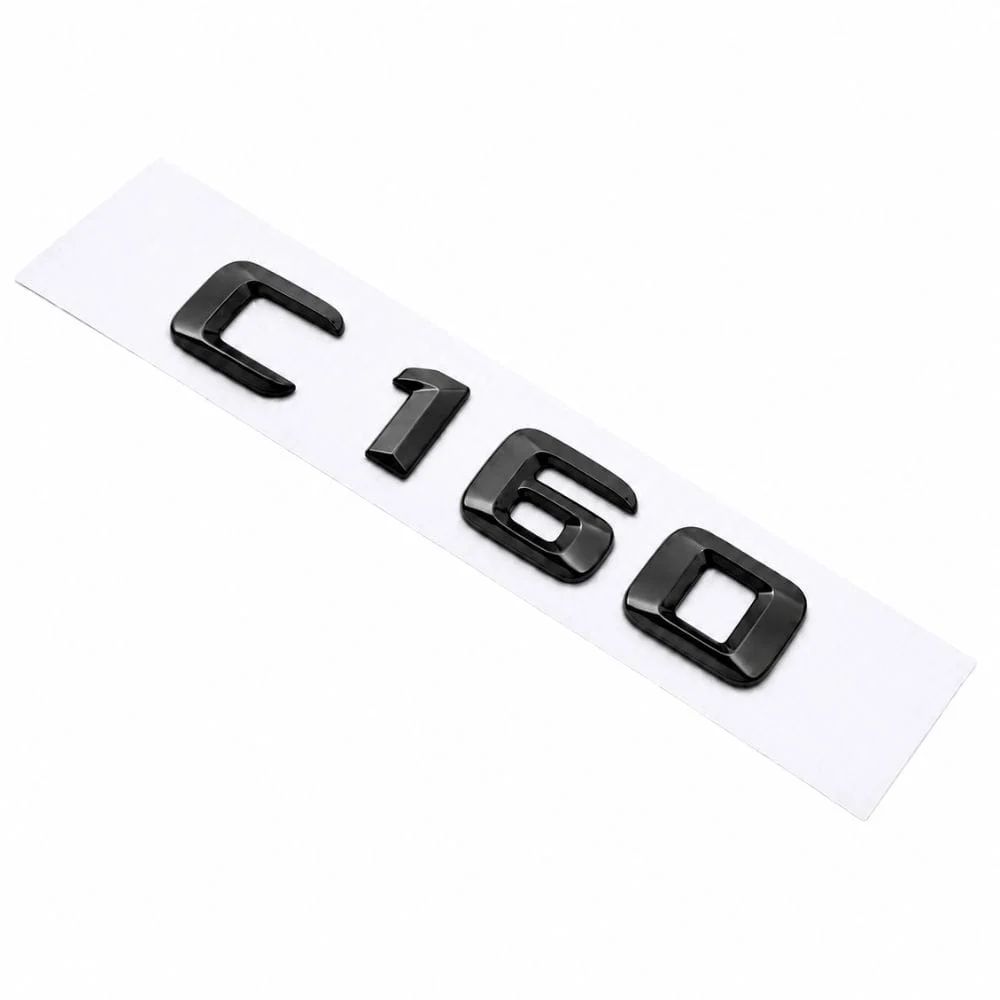 Emblema C160 color negro brillo para la parte trasera de Mercedes Benz Clase C C160