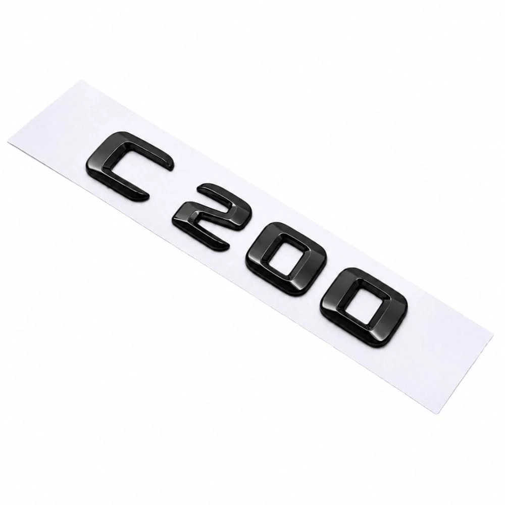 Emblema C200 color negro para la parte trasera de Mercedes Benz Clase C C200