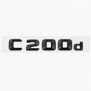 Emblema C200d color negro brillo para la parte trasera de Mercedes Benz Clase C C200d