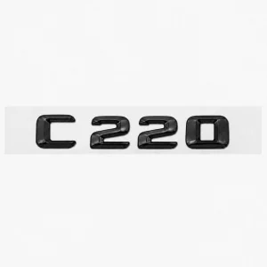 Emblema C220 color negro brillo para la parte trasera de Mercedes Benz Clase C C220