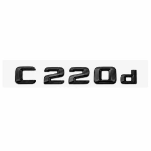 Emblema C220d color negro brillo para la parte trasera de Mercedes Benz Clase C C220d