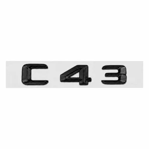 Emblema C43 color negro para la parte trasera de Mercedes Benz Clase C C43 AMG
