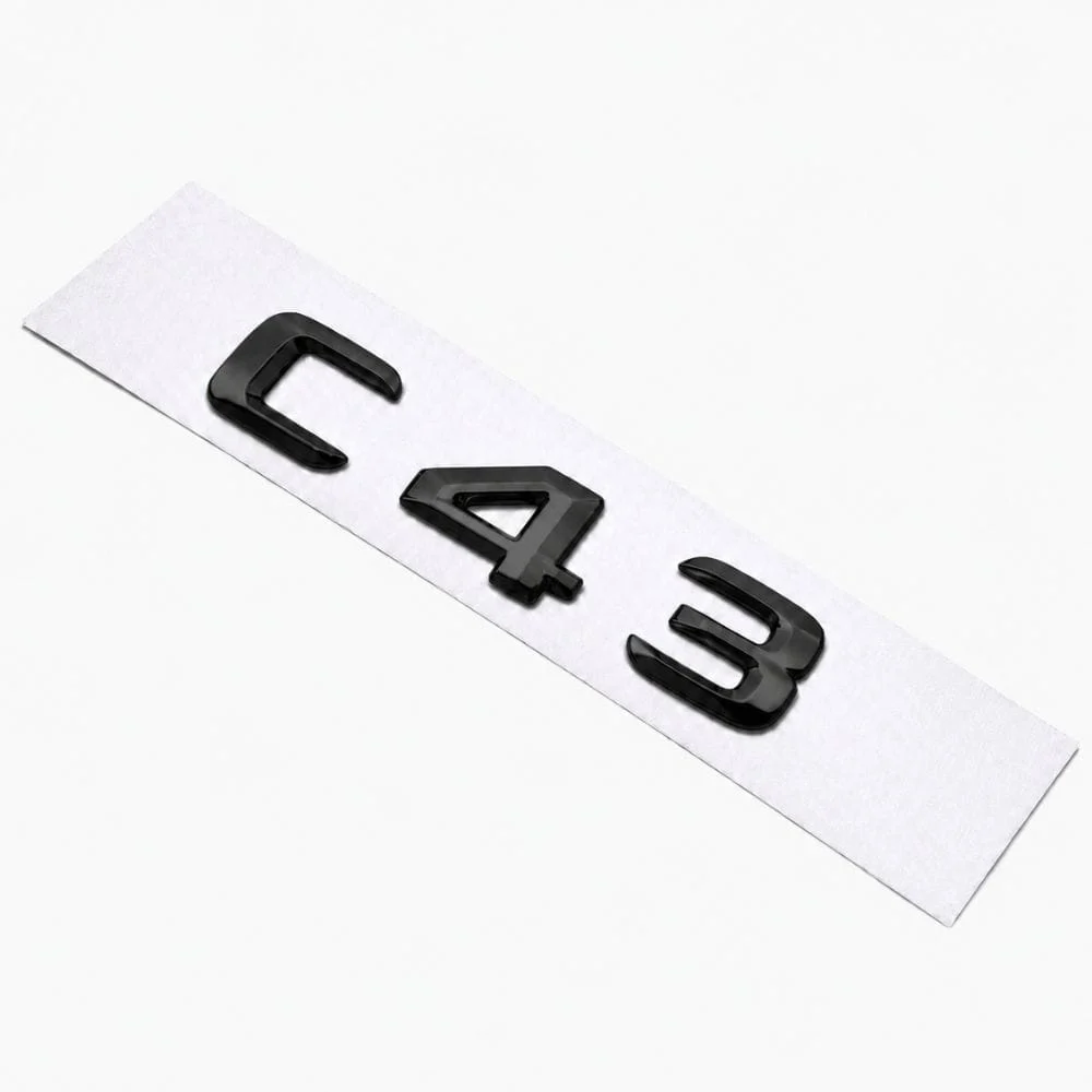 Emblema C43 color negro para la parte trasera de Mercedes Benz Clase C C43 AMG