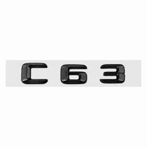 Emblema C63 color negro para la parte trasera de Mercedes Benz Clase C C63 AMG