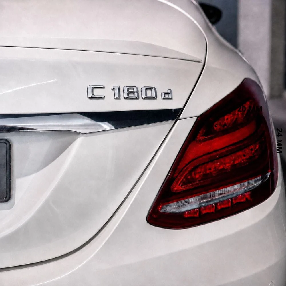 Emblema C180d color cromado para la parte trasera de Mercedes Benz Clase C C180d