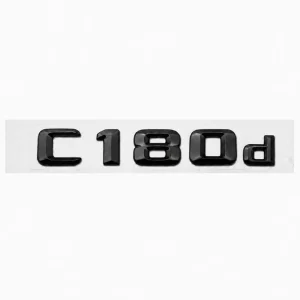 Emblema C180d color negro para la parte trasera de Mercedes Benz Clase C C180d