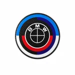 Emblema BMW 50 Aniversario negro con acabado de carbono de 47 MM para volante