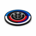 Emblema BMW 50 Aniversario negro con acabado de carbono de 47 MM para volante