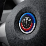 Emblema BMW 50 Aniversario negro con acabado de carbono de 47 MM para volante