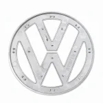 Emblema Volkswagen plateado para portón trasero con pestañas compatible con Golf V, EOS, Passat B6