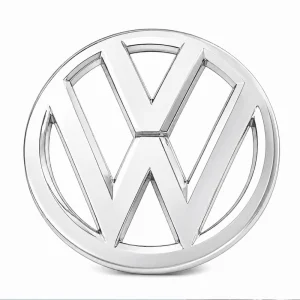 Emblema Volkswagen plateado para portón trasero con pestañas compatible con Golf V, EOS, Passat B6