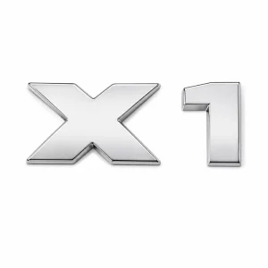 Emblema X1 cromado para portón trasero de BMW estilo M Lite