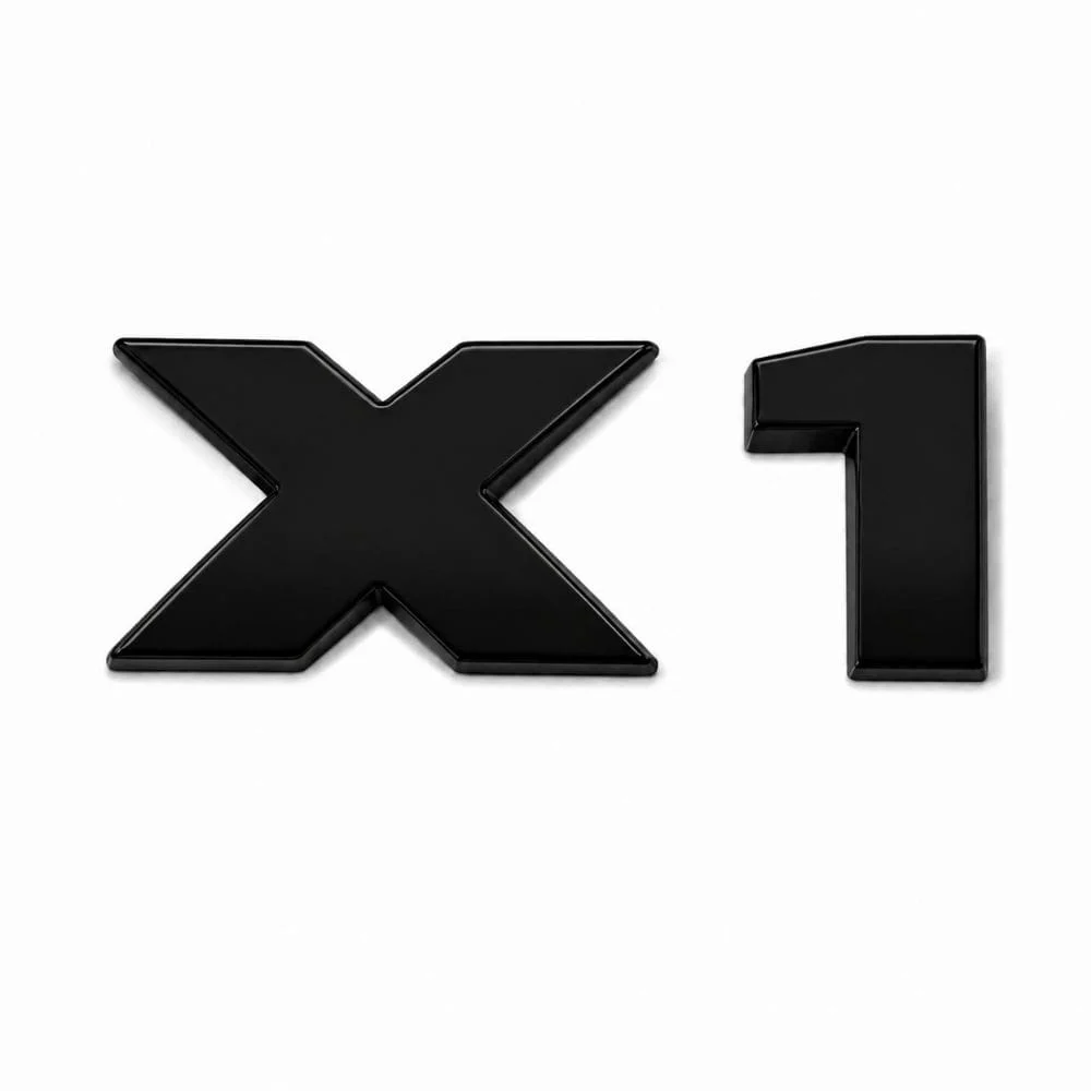 Emblema X1 negro para portón trasero de BMW estilo M Lite