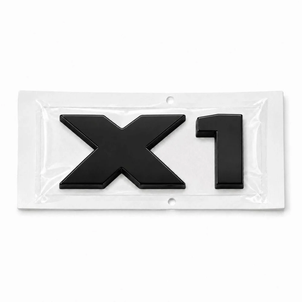 Emblema X1 negro para portón trasero de BMW estilo M Lite