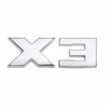 Emblema X3 cromado para portón trasero de BMW estilo M Lite