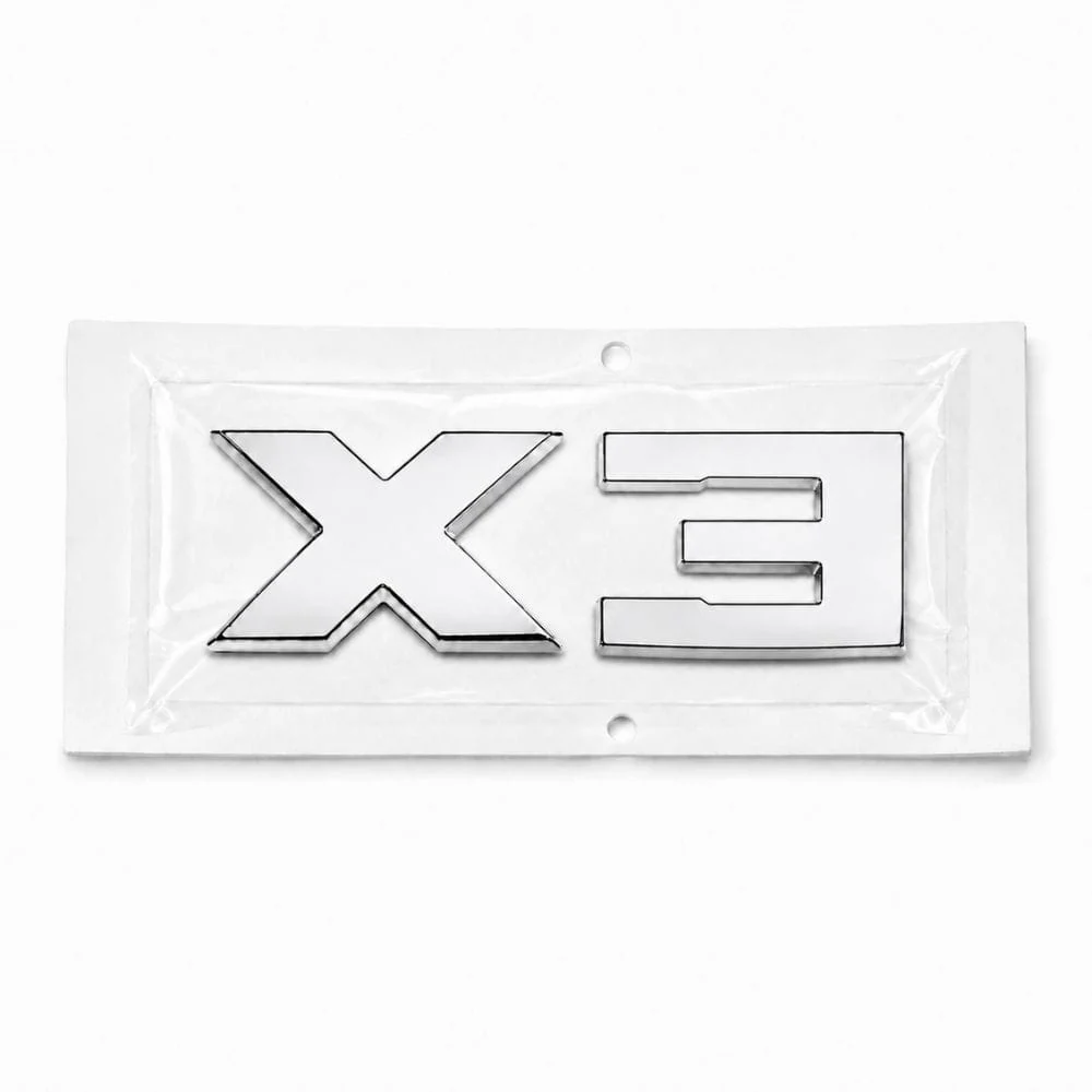 Emblema X3 cromado para portón trasero de BMW estilo M Lite