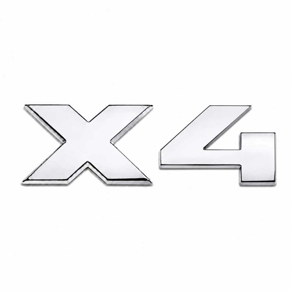 Emblema X4 cromado para portón trasero de BMW estilo M Lite