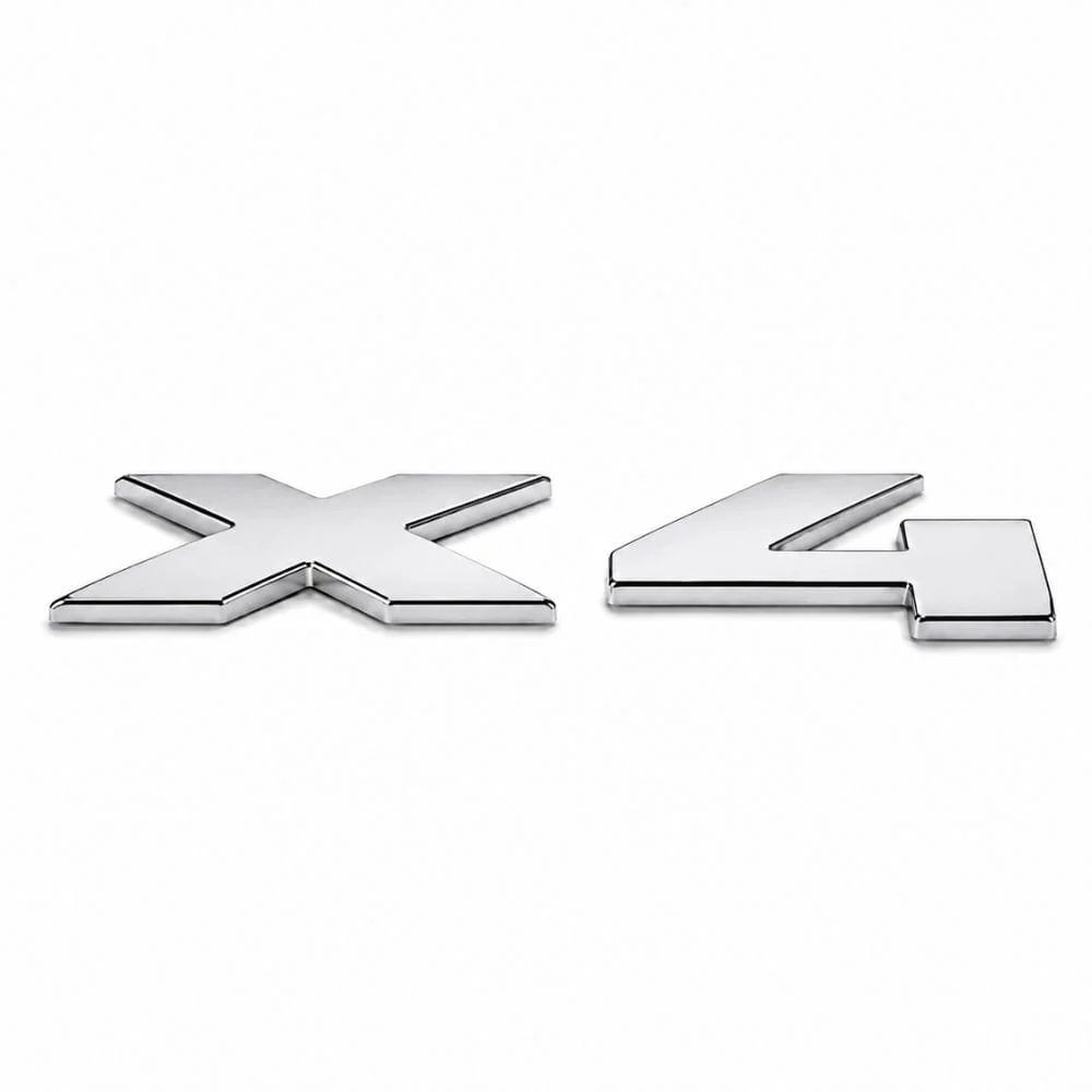 Emblema X4 cromado para portón trasero de BMW estilo M Lite