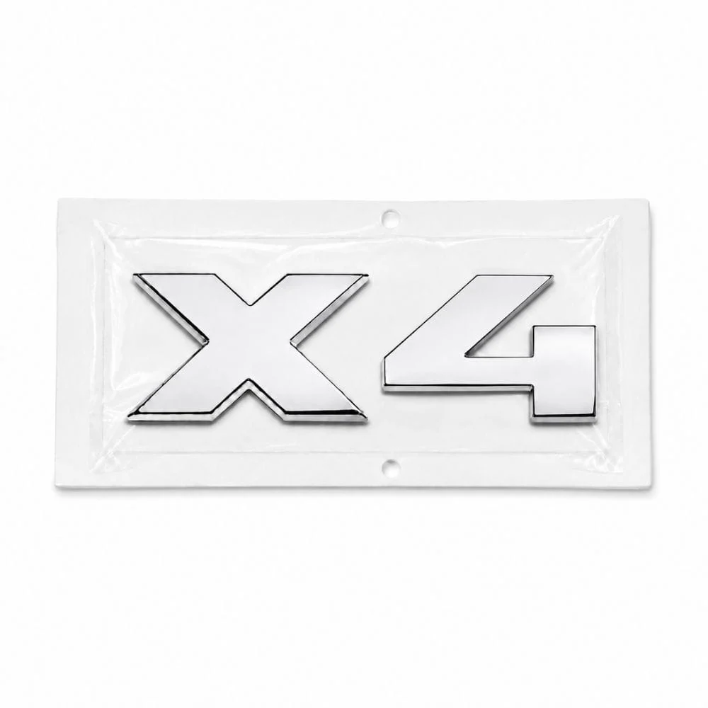 Emblema X4 cromado para portón trasero de BMW estilo M Lite