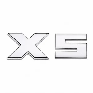 Emblema X5 cromado para portón trasero de BMW estilo M Lite