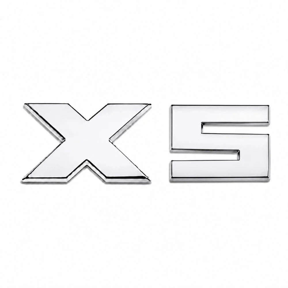 Emblema X5 cromado para portón trasero de BMW estilo M Lite