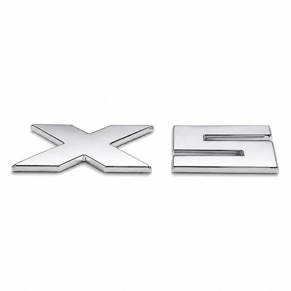 Emblema X5 cromado para portón trasero de BMW estilo M Lite